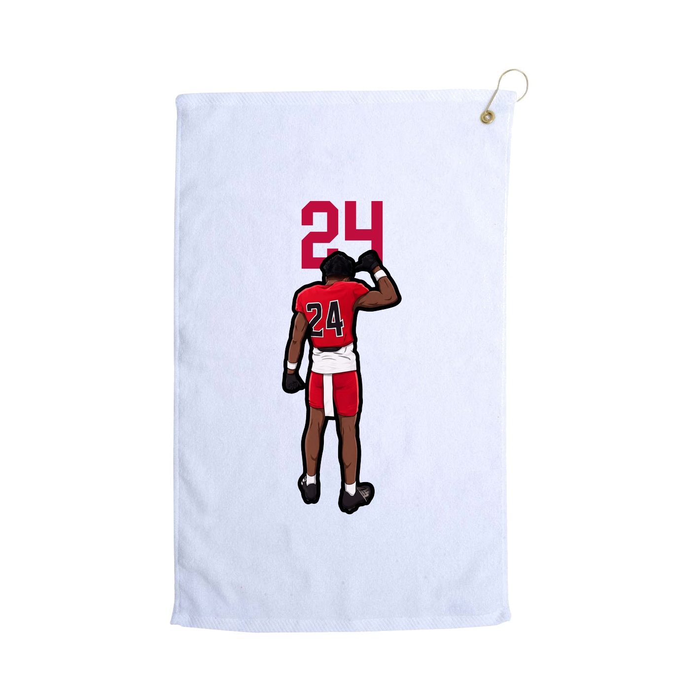 Golf Towel — Number Top in White