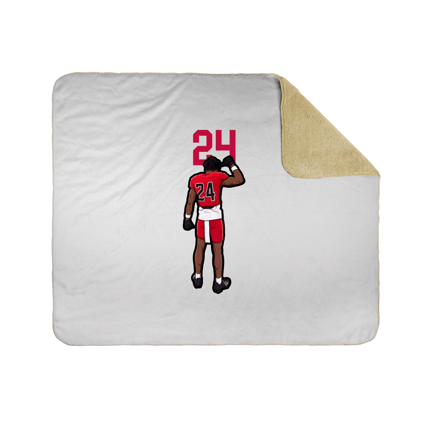 Throw Blanket — Number Top in White