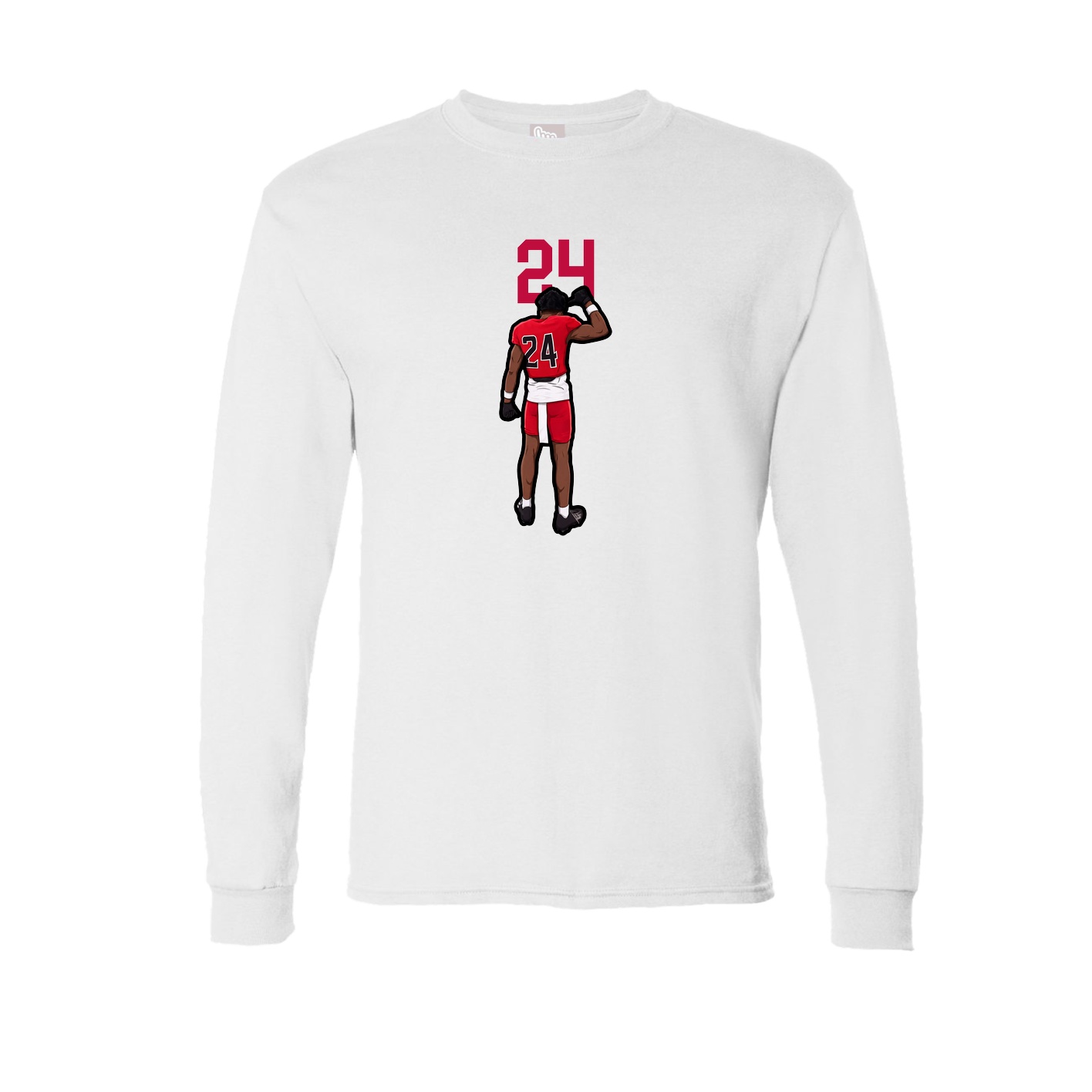 Long Sleeve Tee — Number Top in White