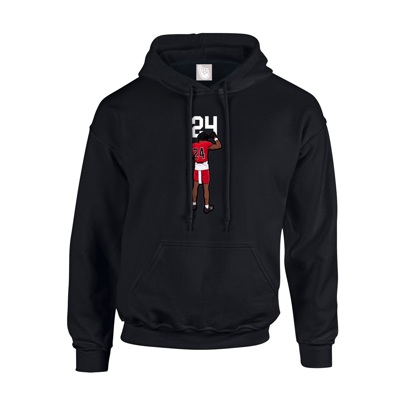Hoodie — Number Top in Black