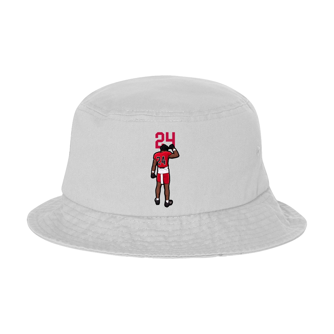 Bucket Cap — Number Top in White