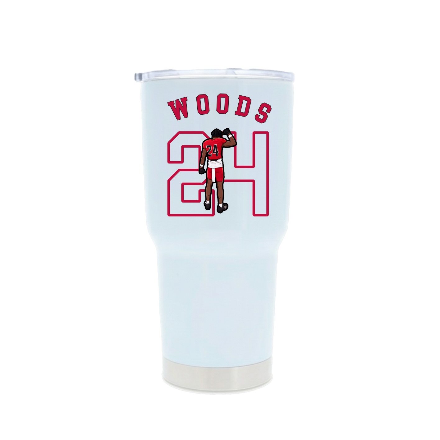 30oz Stainless Steel Tumbler — Shirsey Arch in White