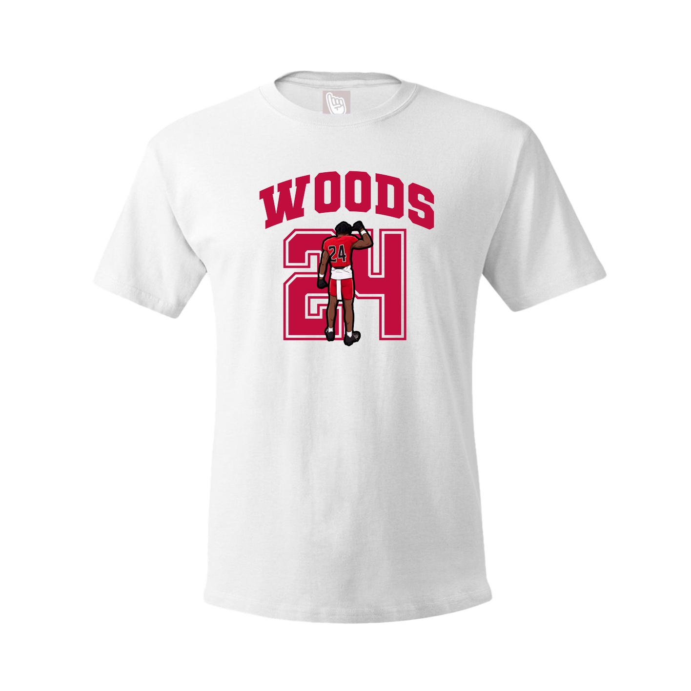 Youth Tee — Number in White