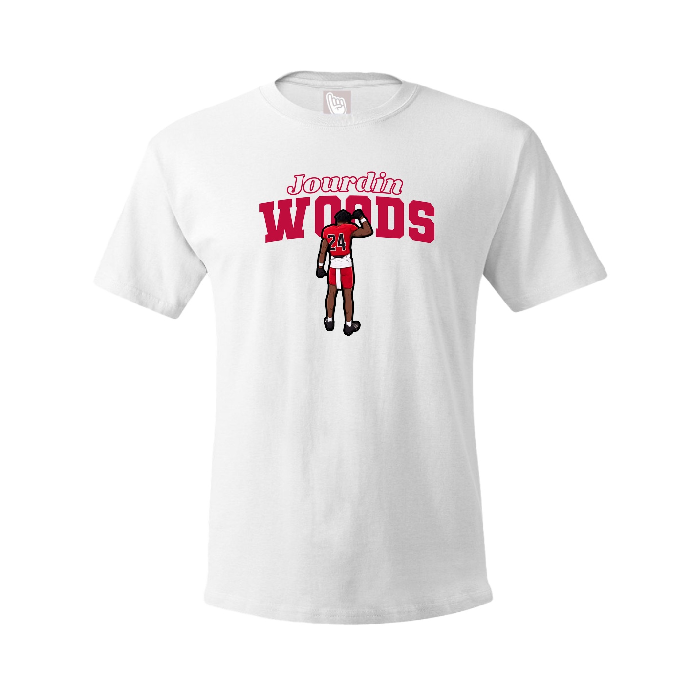 Youth Tee — Name Arch in White