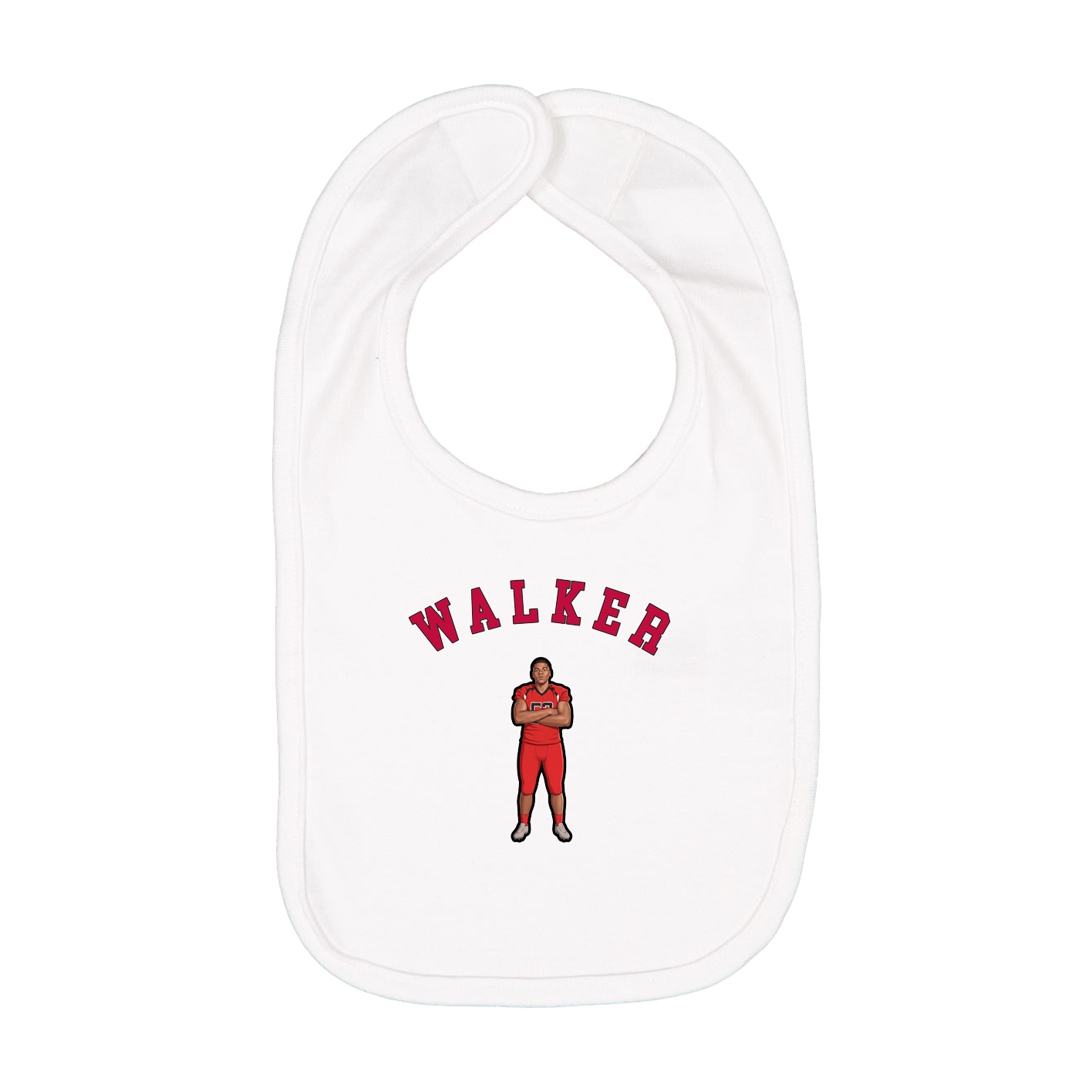 Infant Bib — Shirsey Arch in White