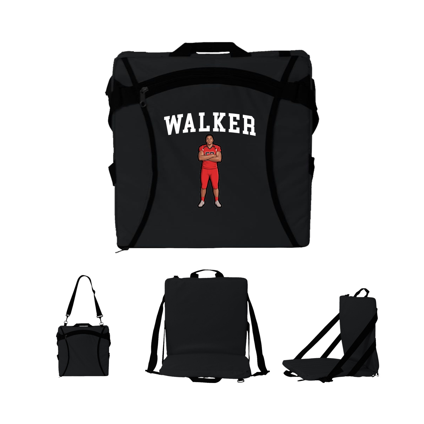 Folding Stadium Seat — Shirsey in Black
