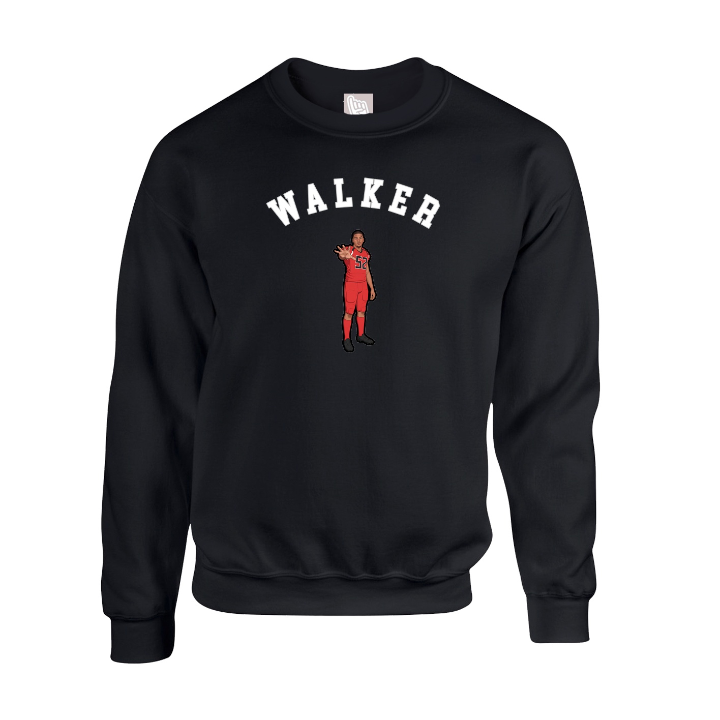 Fleece Crew — Shirsey Arch in Black