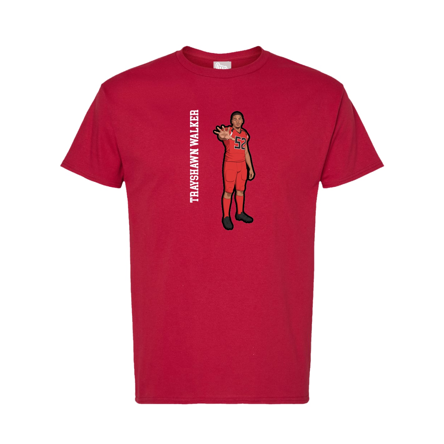 Tee — Name Vertical in Crimson