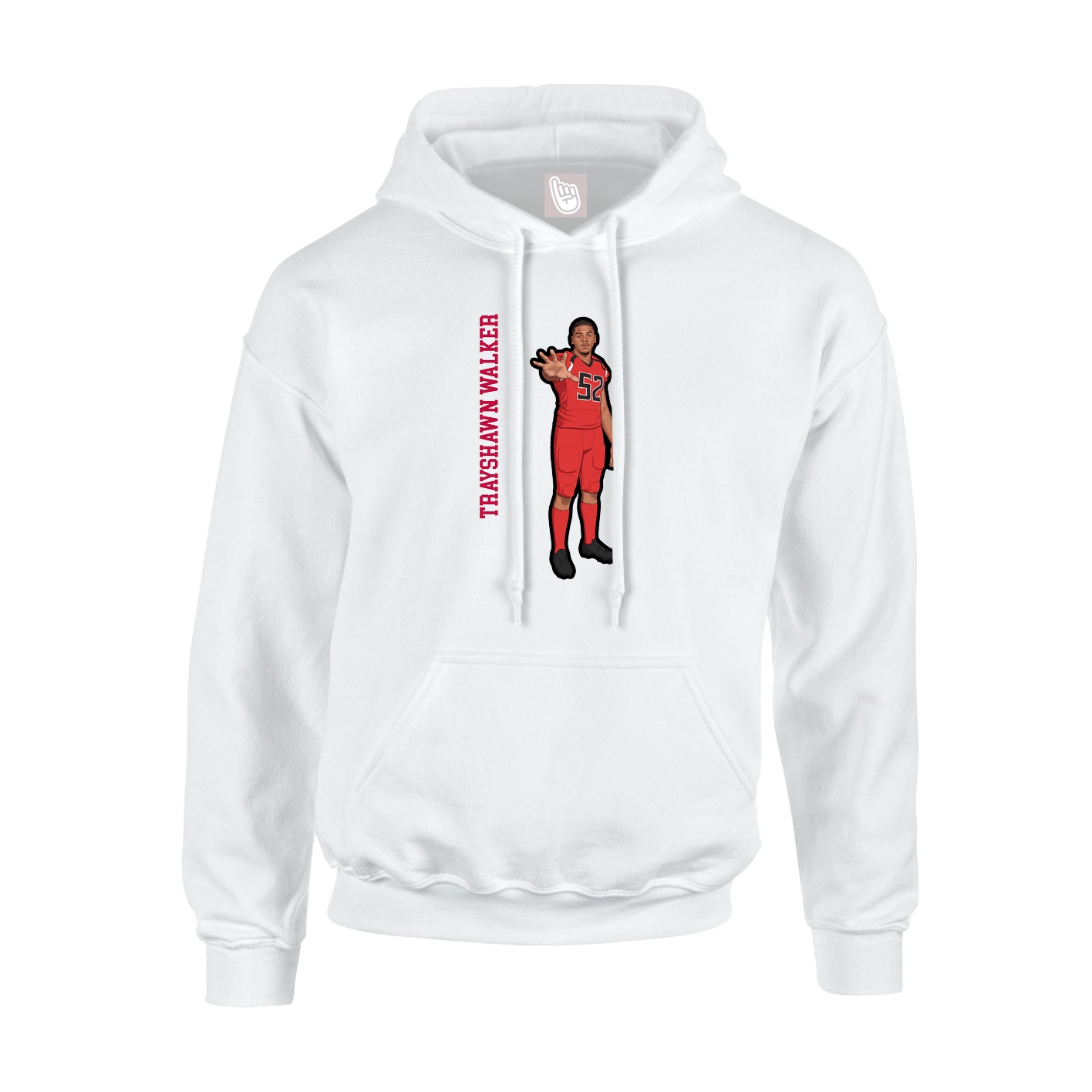 Hoodie — Name Vertical in White