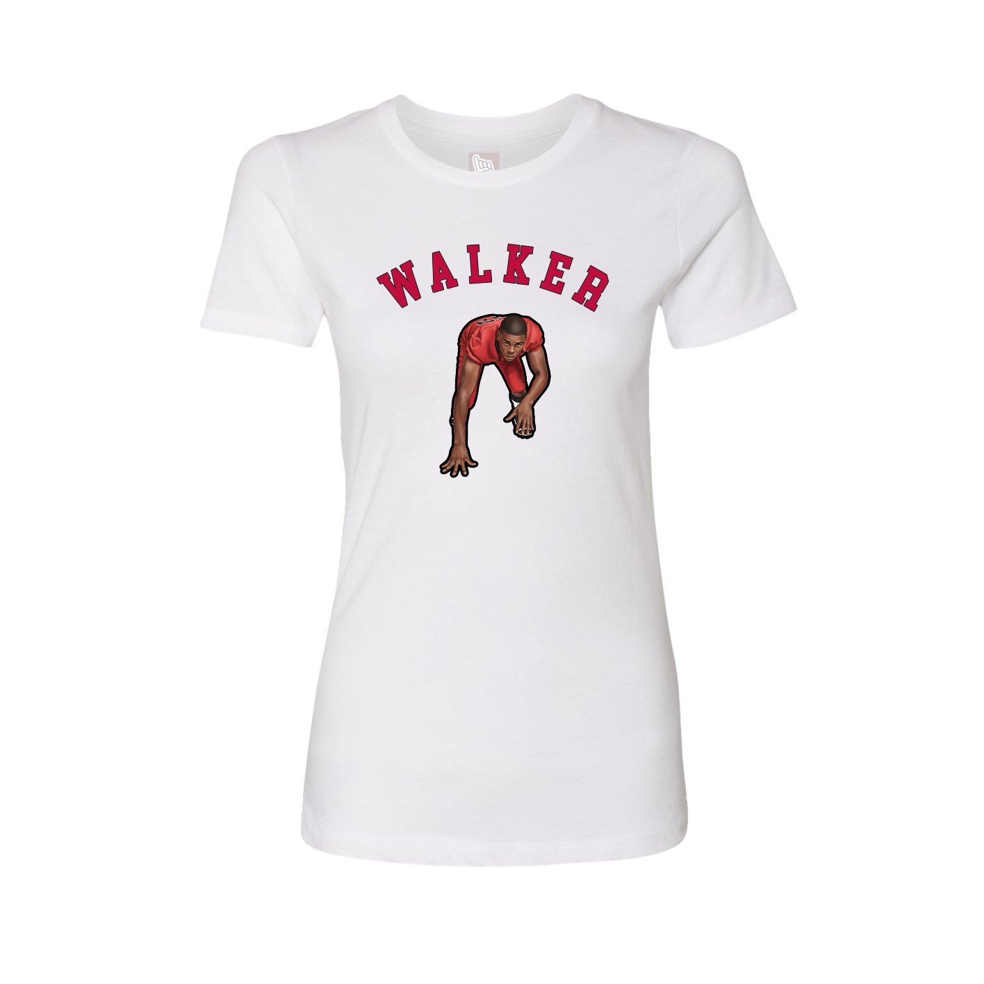 Fitted Women's Tee — Shirsey Arch in White