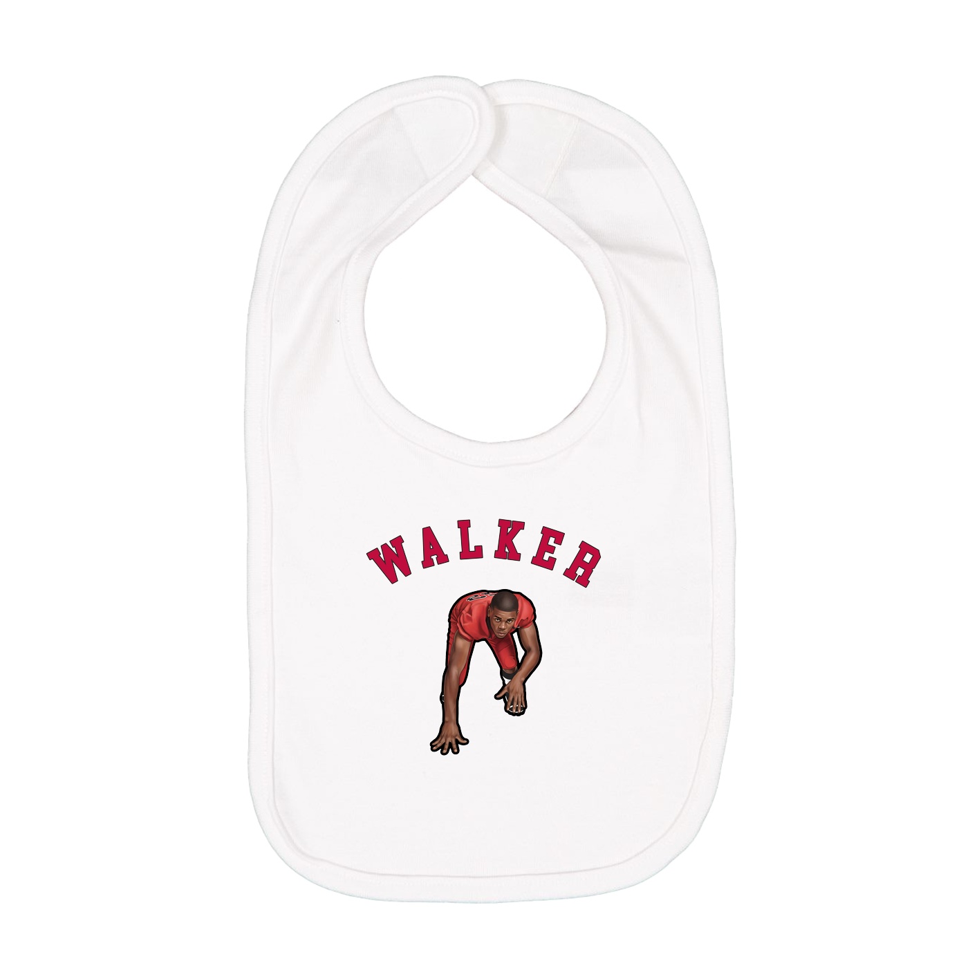Infant Bib — Shirsey Arch in White