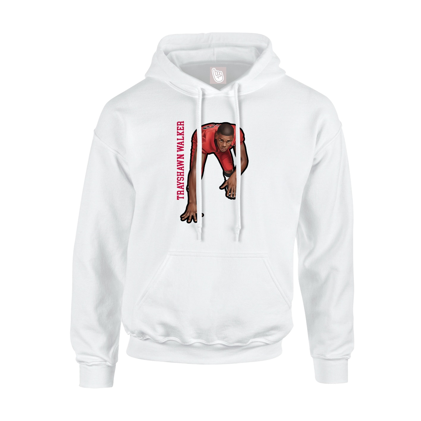 Hoodie — Name Vertical in White
