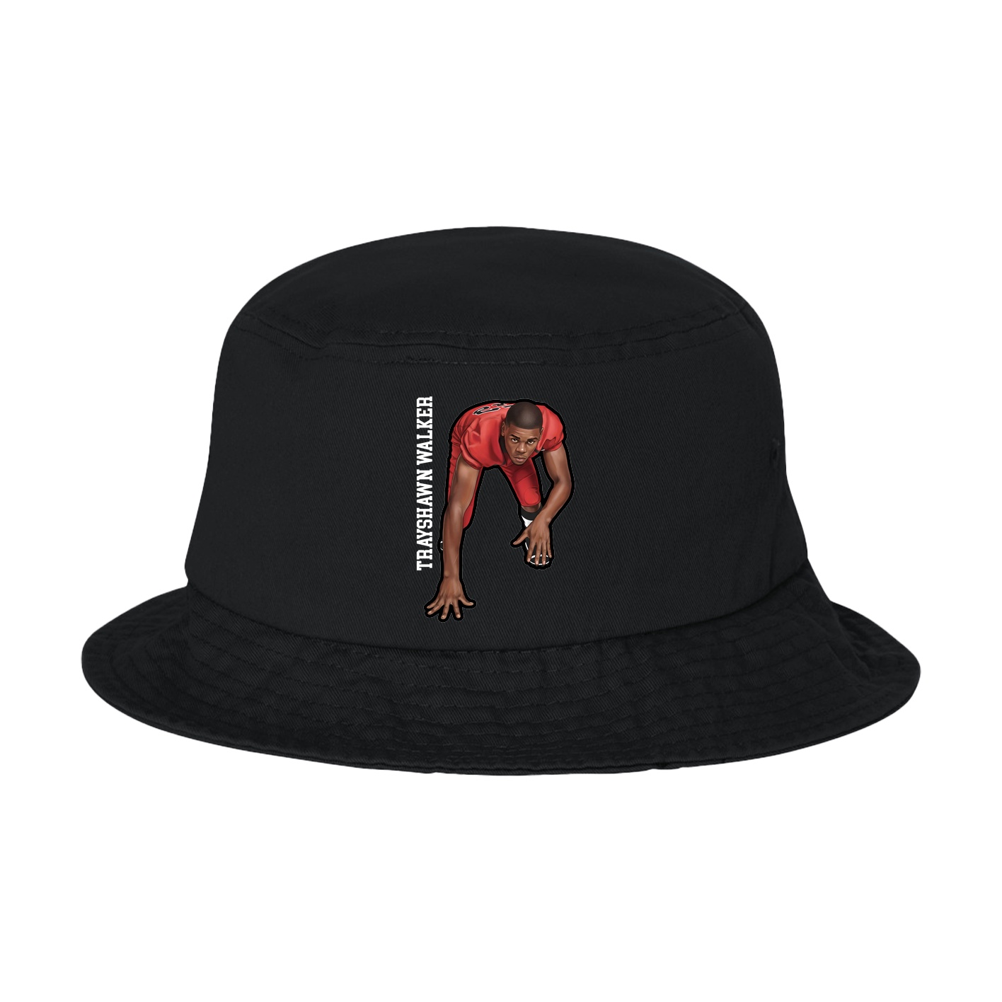 Bucket Cap — Name Vertical in Black