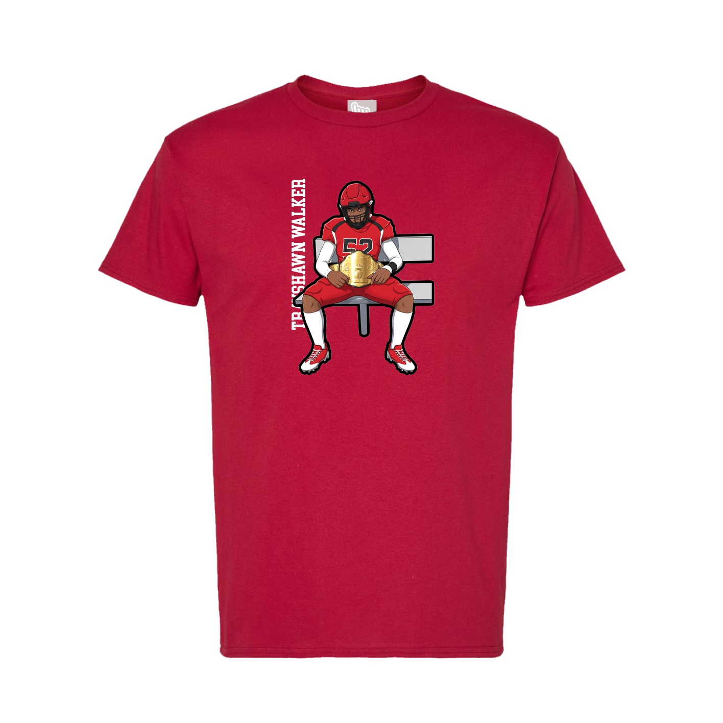 Tee — Name Vertical in Crimson