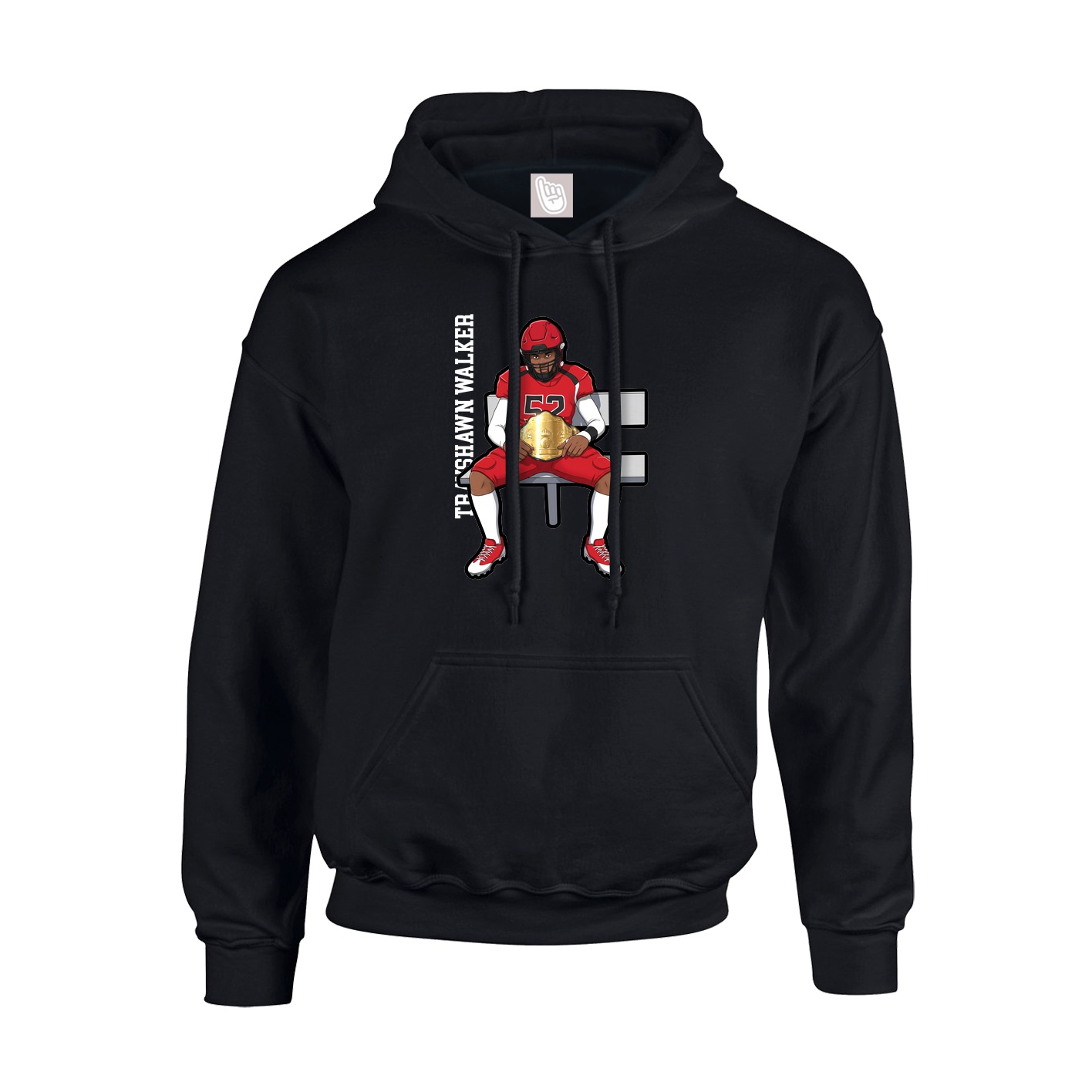 Hoodie — Name Vertical in Black