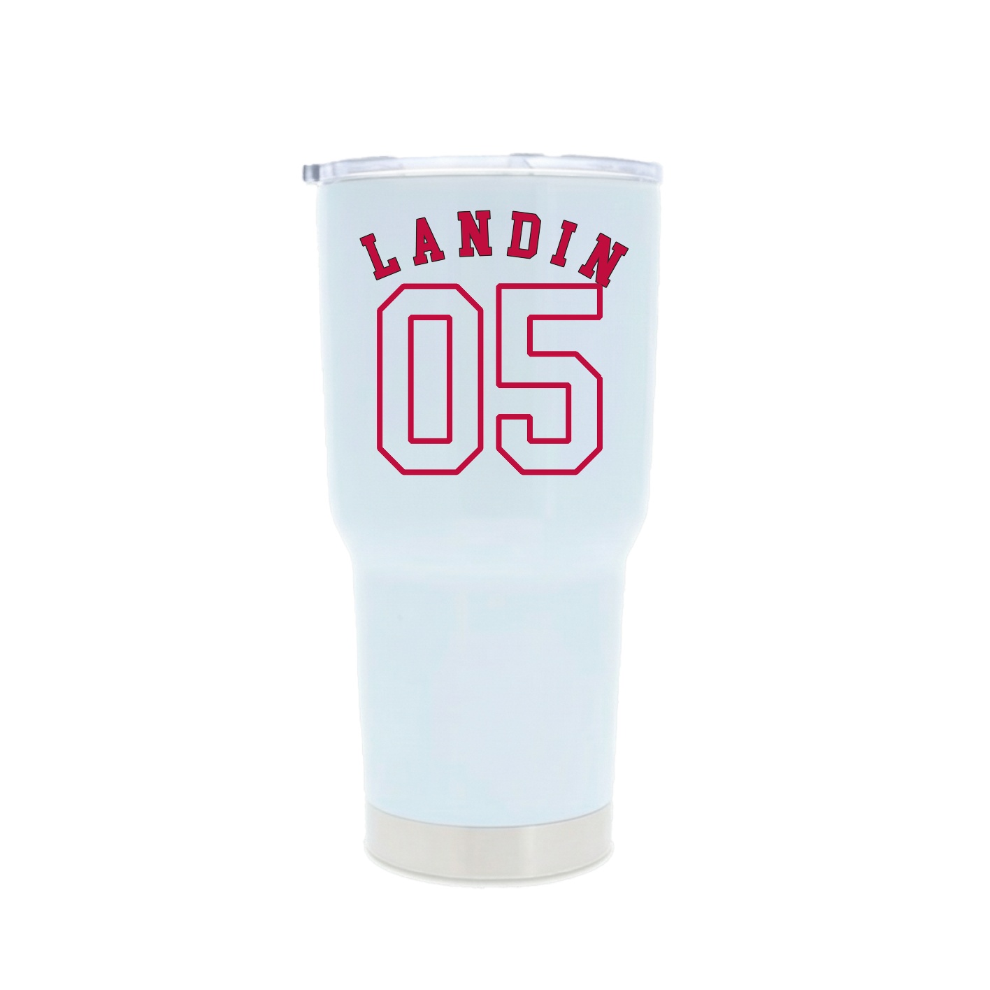 30oz Stainless Steel Tumbler — Shirsey Arch in White