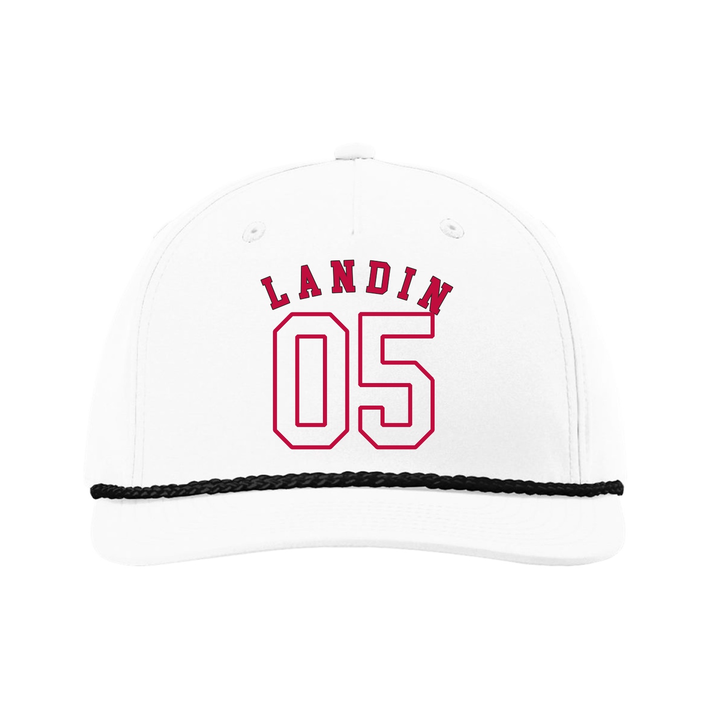 Five-Panel Classic Rope Cap — Shirsey Arch in White