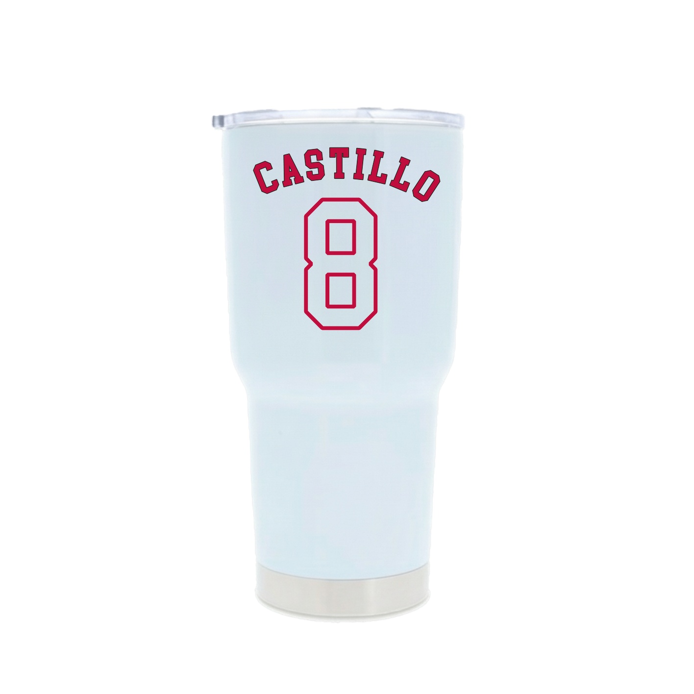 30oz Stainless Steel Tumbler — Shirsey Arch in White