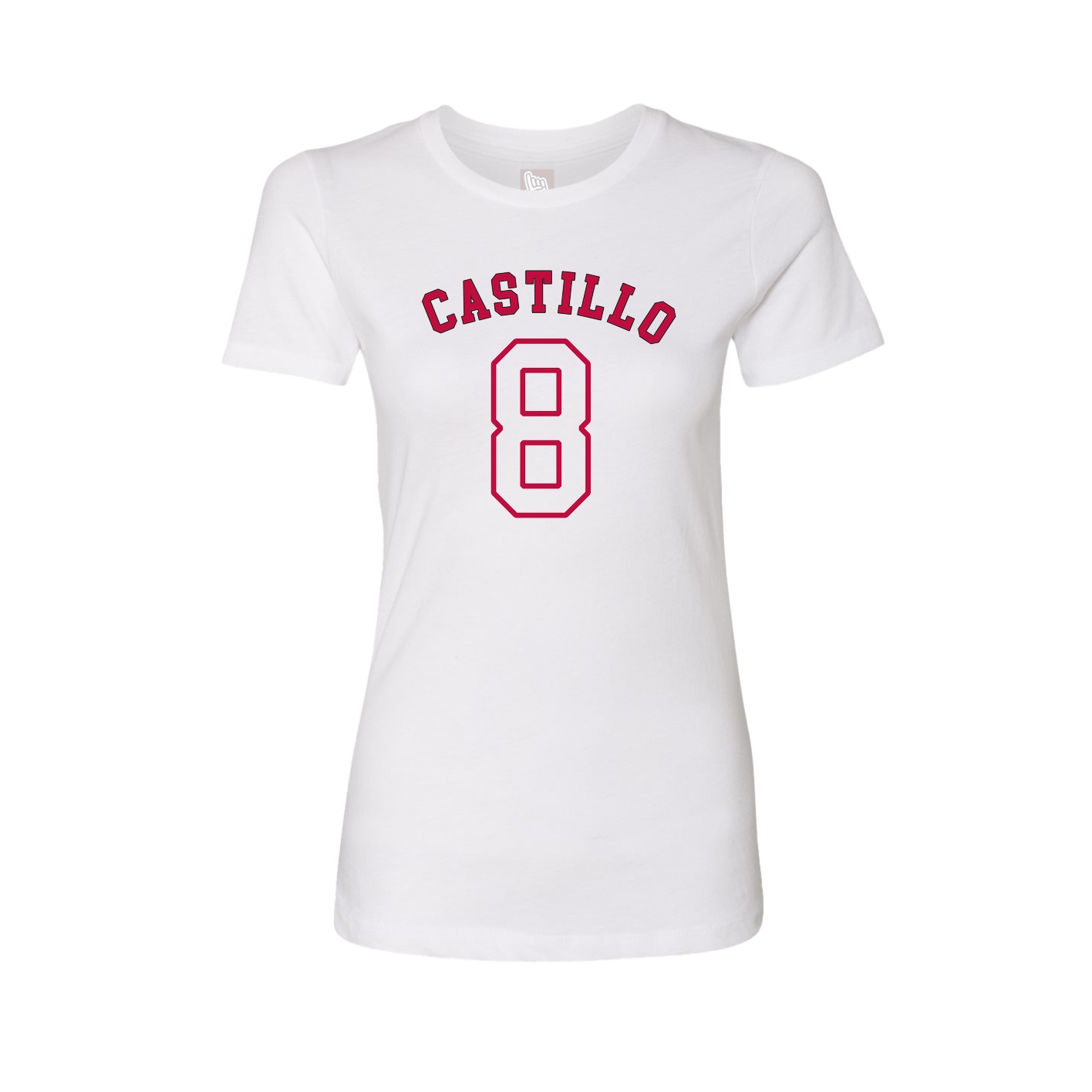 Fitted Women's Tee — Shirsey Arch in White
