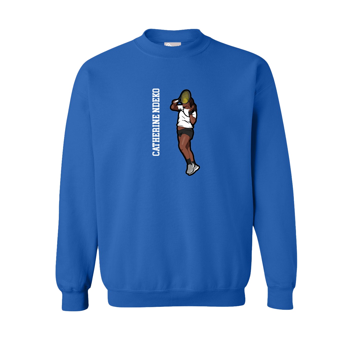 Fleece Crew — Name Vertical in Royal