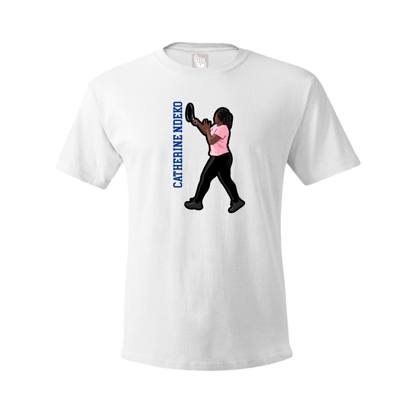 Youth Tee — Name Vertical in White