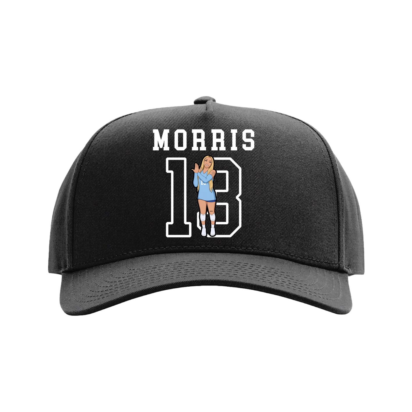Full Fabric Five-Panel Champ Cap — Shirsey in Black