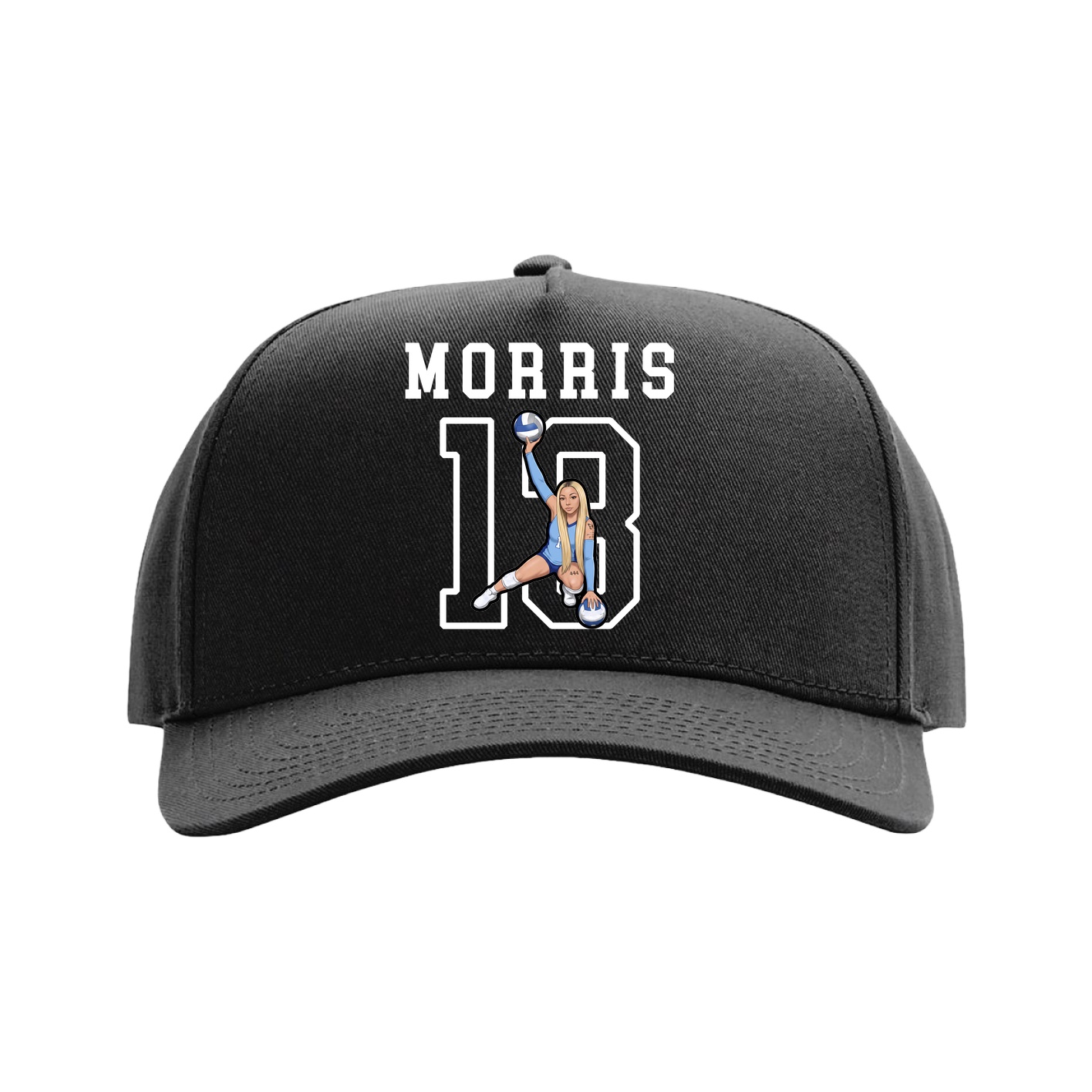 Full Fabric Five-Panel Champ Cap — Shirsey in Black