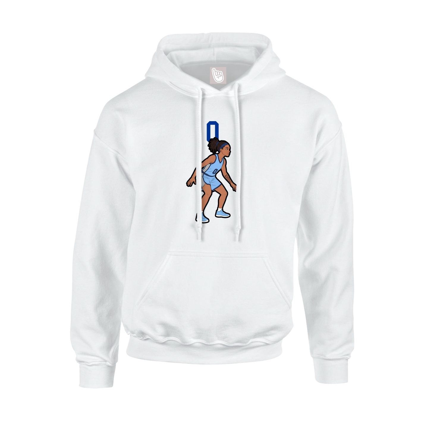 Hoodie — Number Top in White