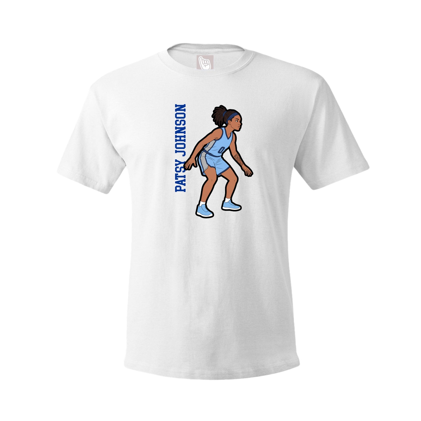 Youth Tee — Name Vertical in White