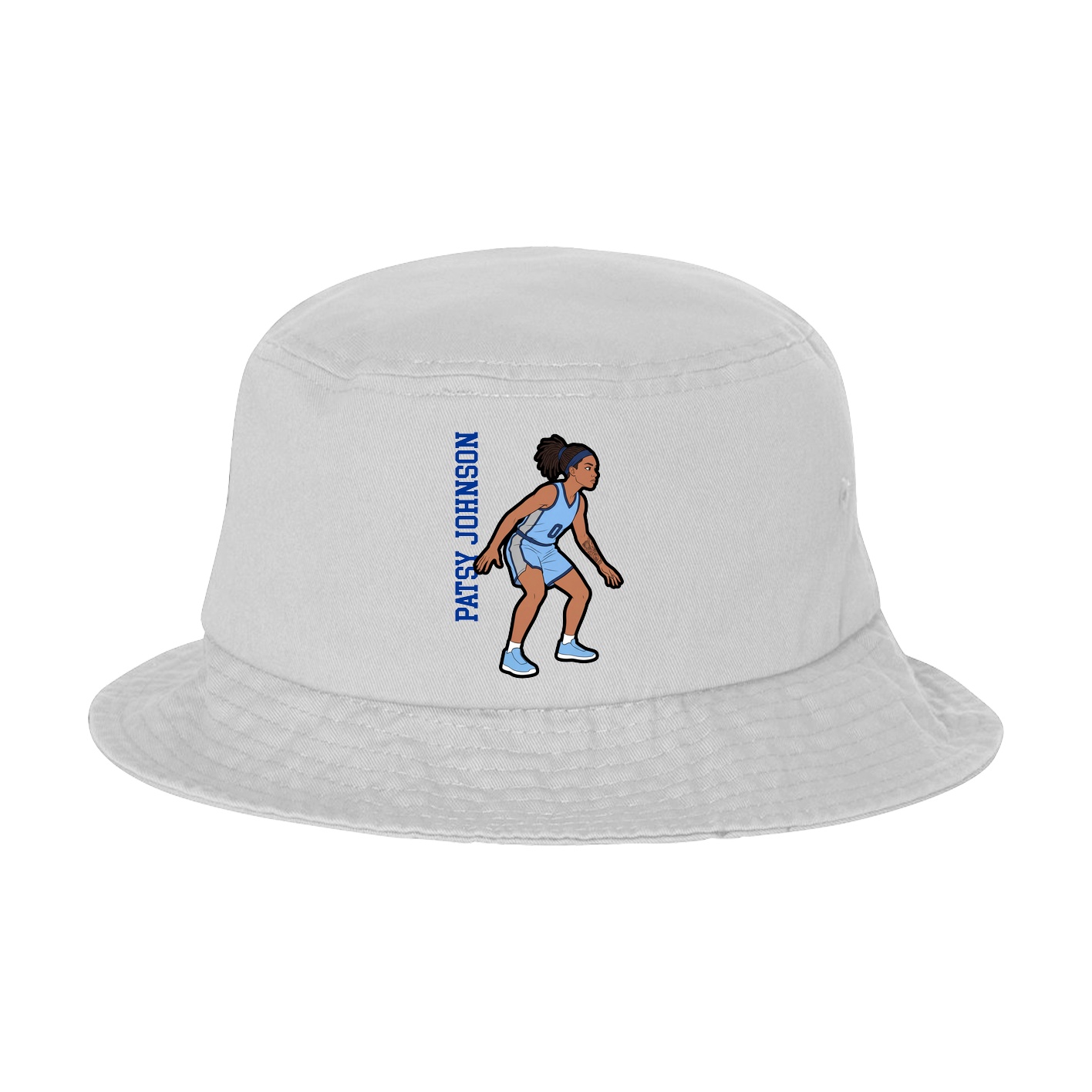 Bucket Cap — Name Vertical in White