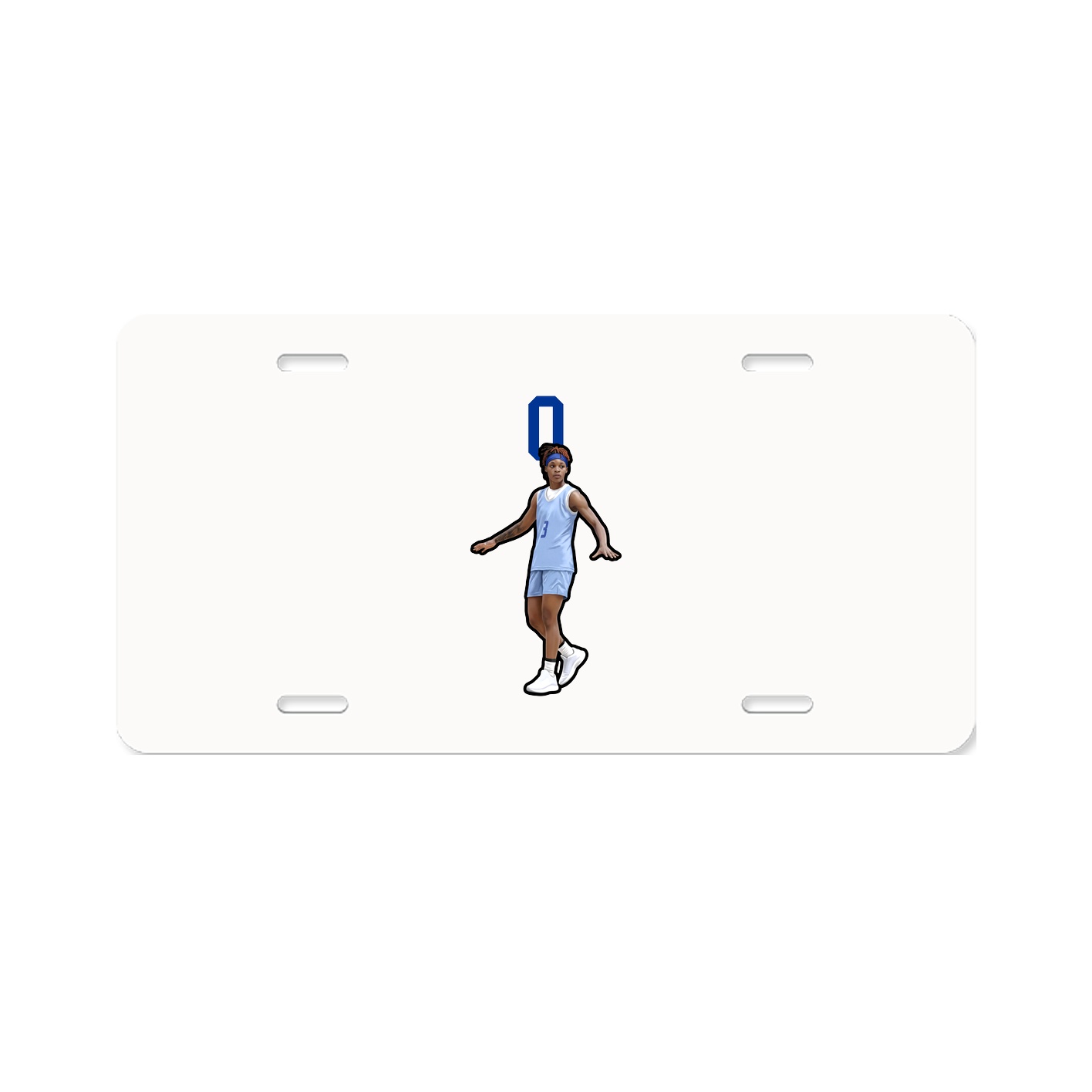 License Plate — Number Top in Classic