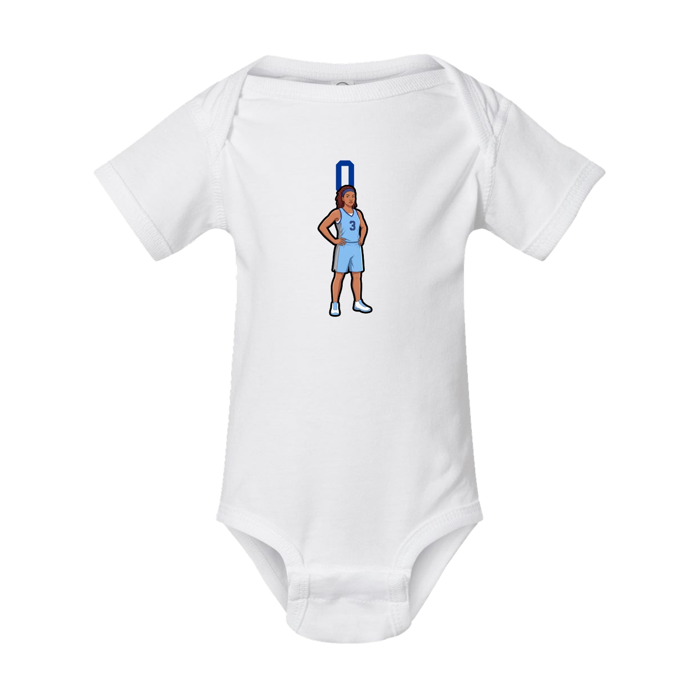 Baby Onesie — Number Top in White