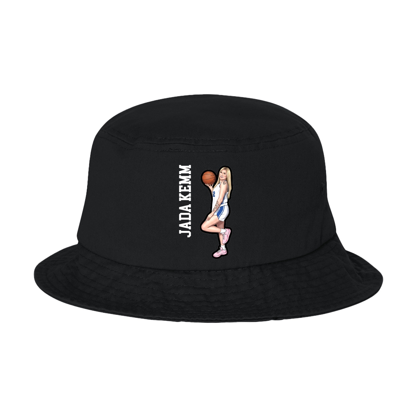 Bucket Cap — Name Vertical in Black
