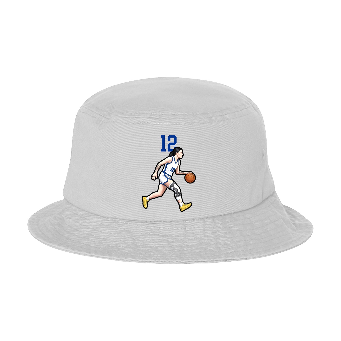 Bucket Cap — Number Top in White