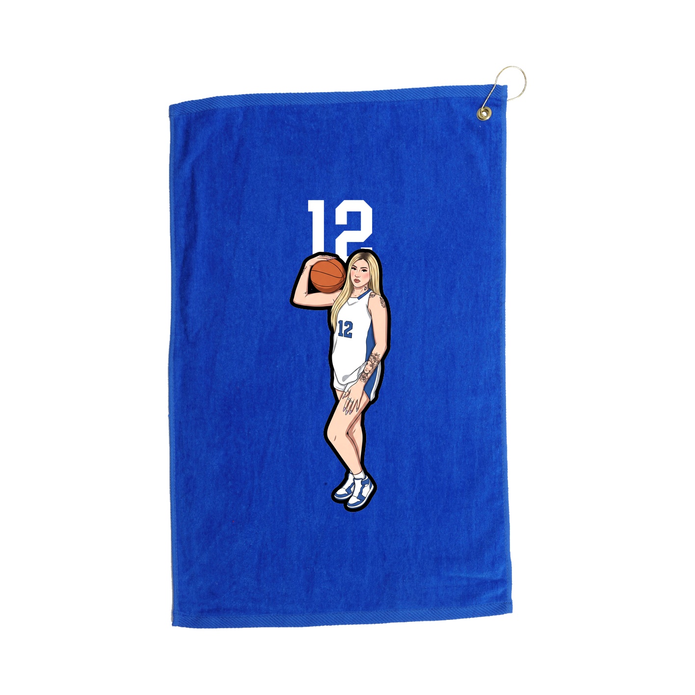 Golf Towel — Number Top in Royal