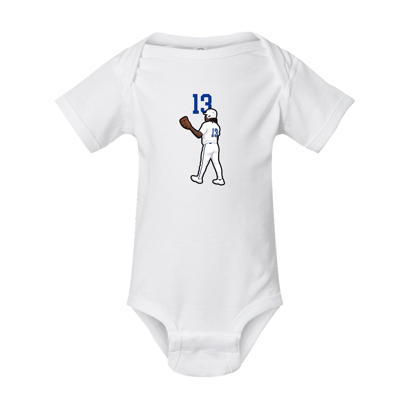 Baby Onesie — Number Top in White