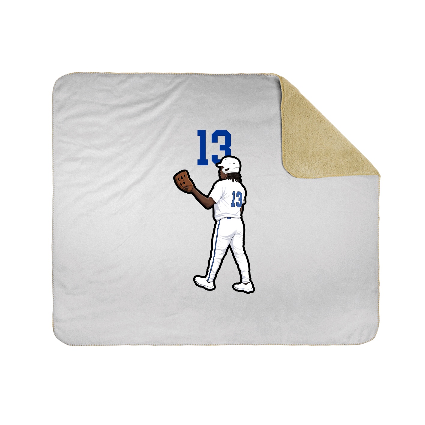 Throw Blanket — Number Top in White