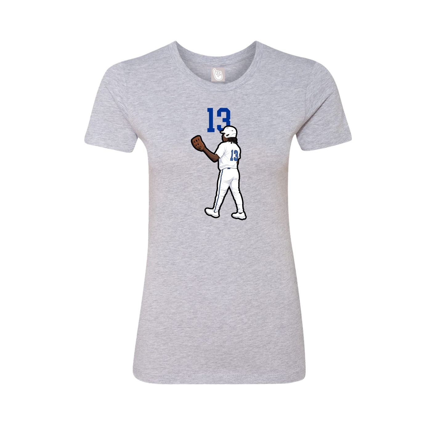 Womens Tee — Number Top in Grey