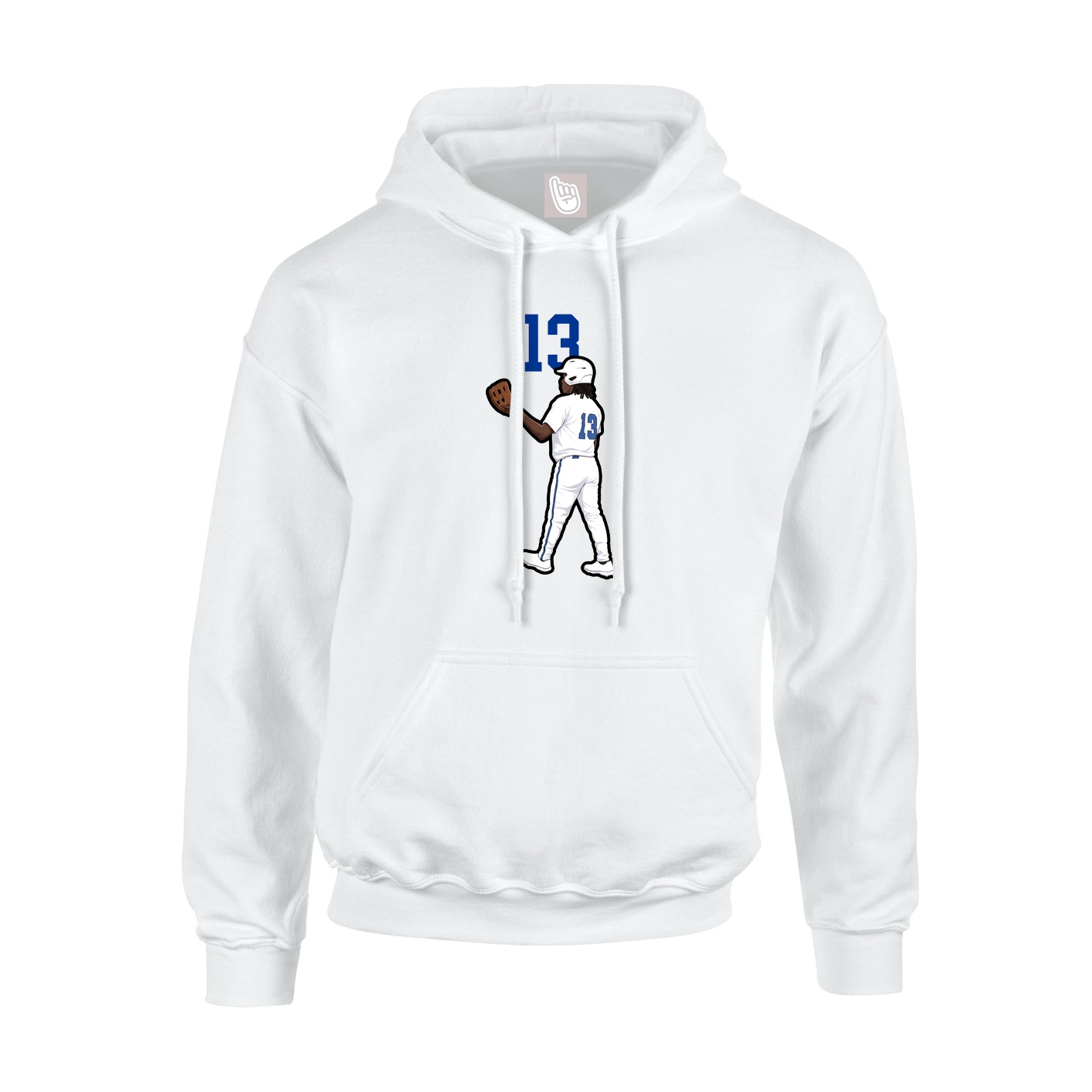 Hoodie — Number Top in White