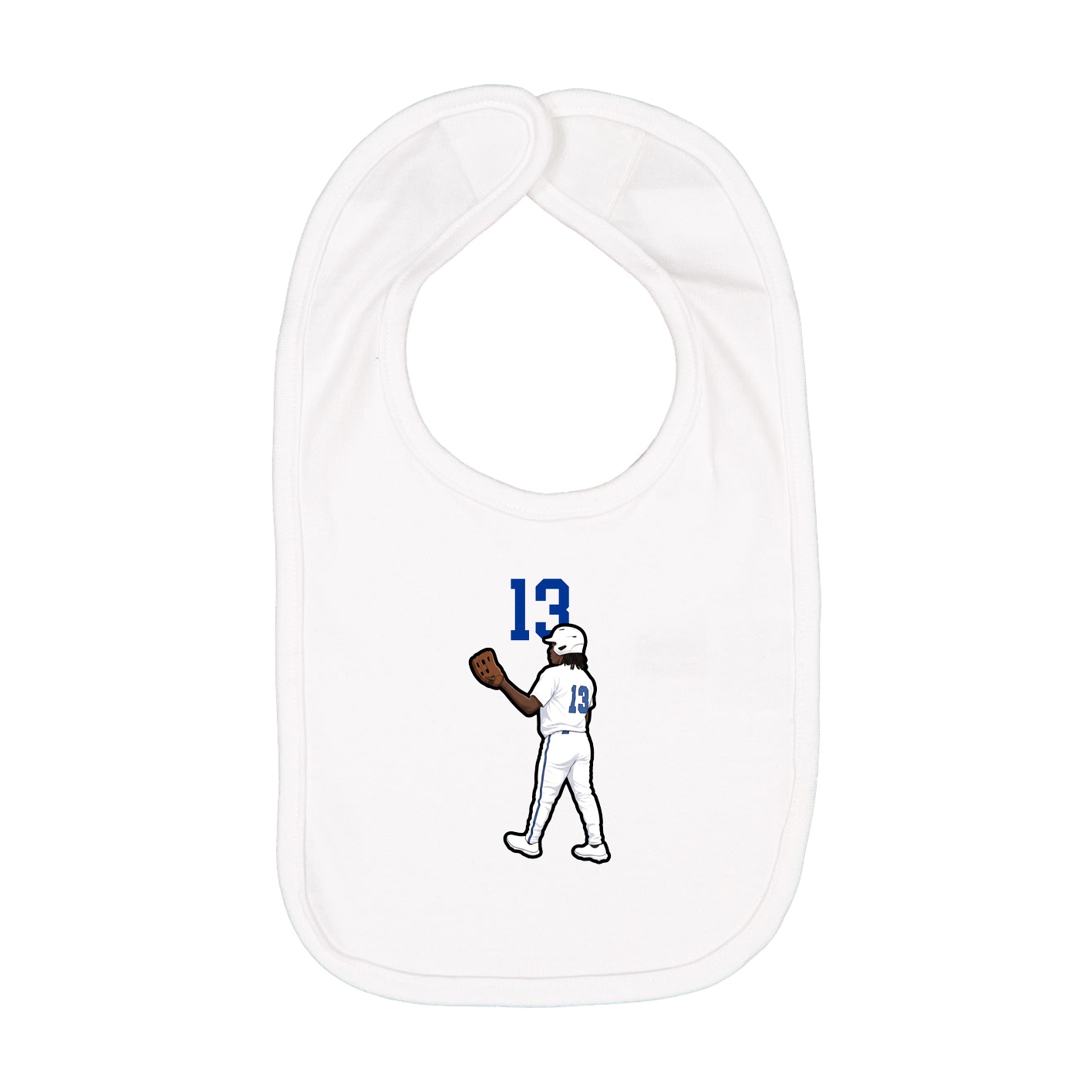 Infant Bib — Number Top in White