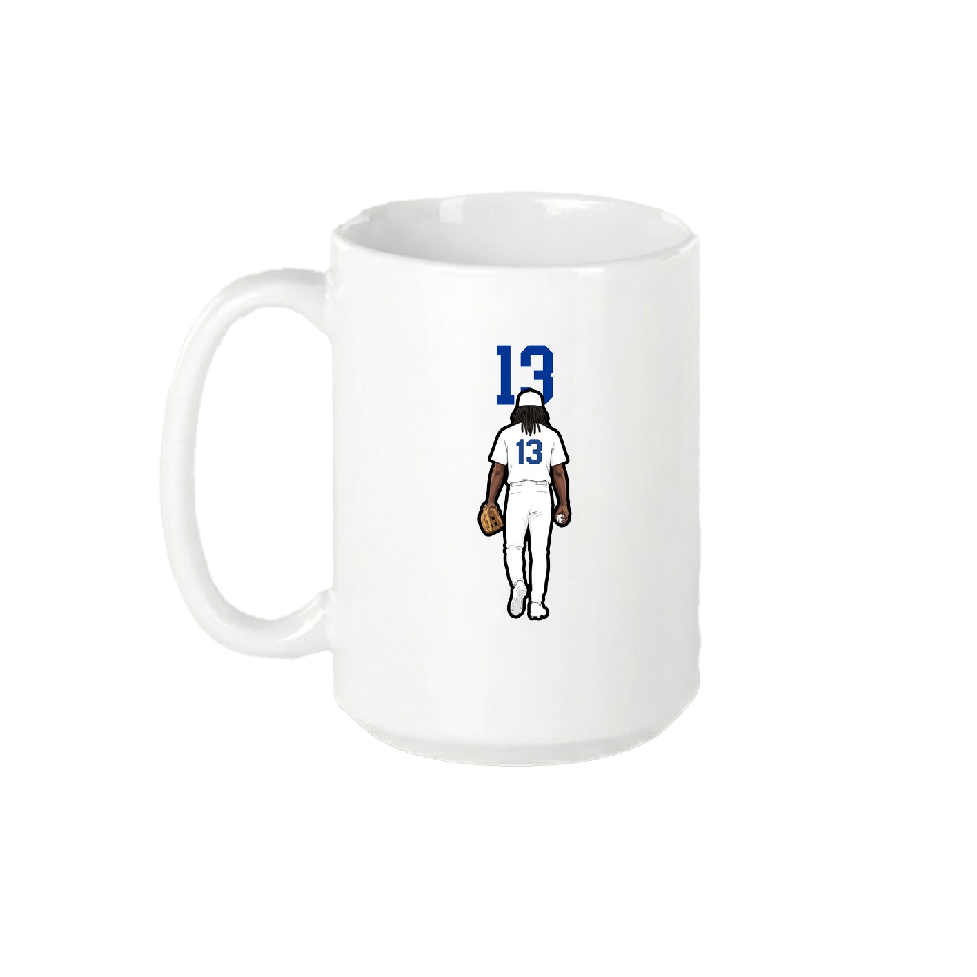 15oz Coffee Mug — Number Top in White