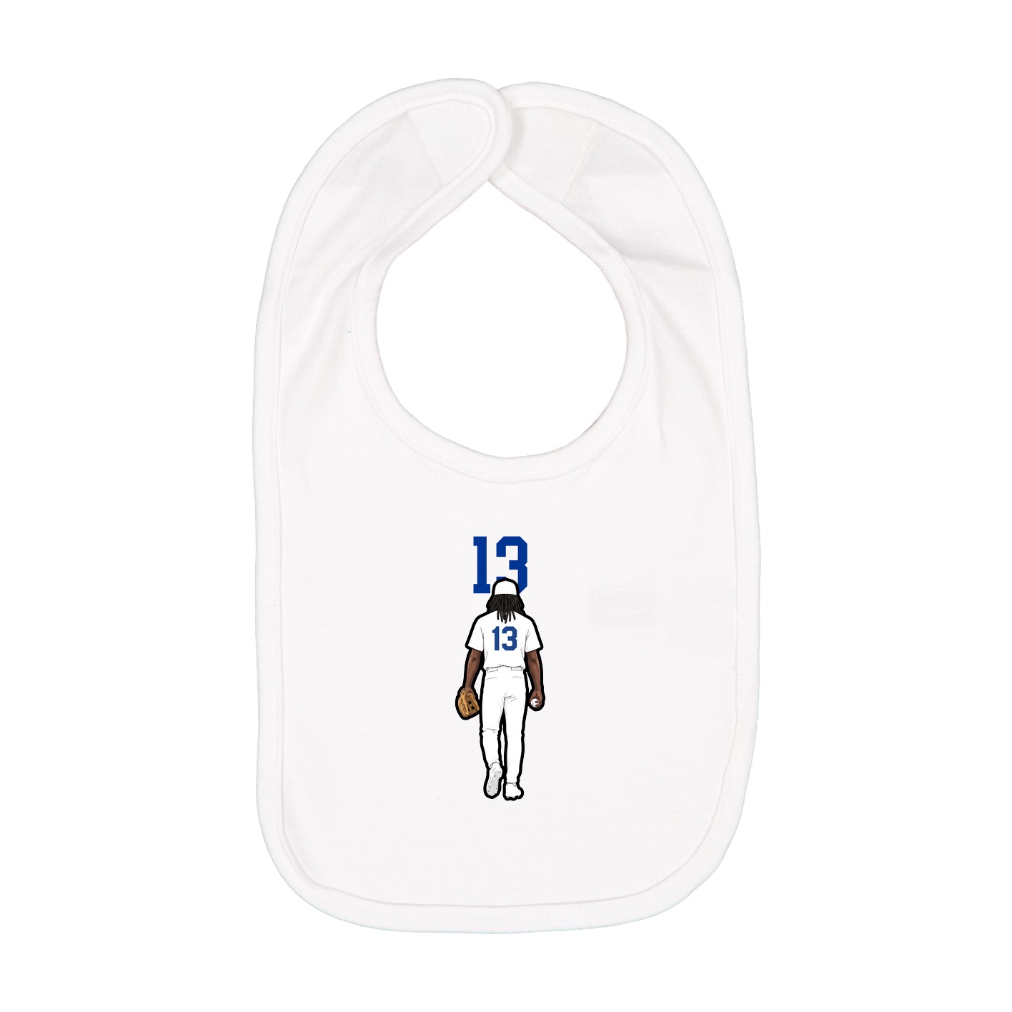 Infant Bib — Number Top in White