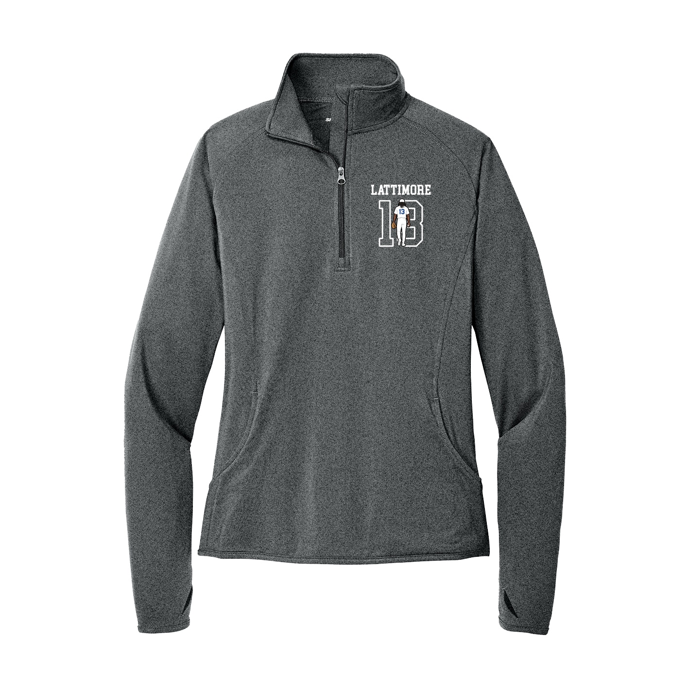 Women's Q-Zip Pullover — Shirsey in Grey