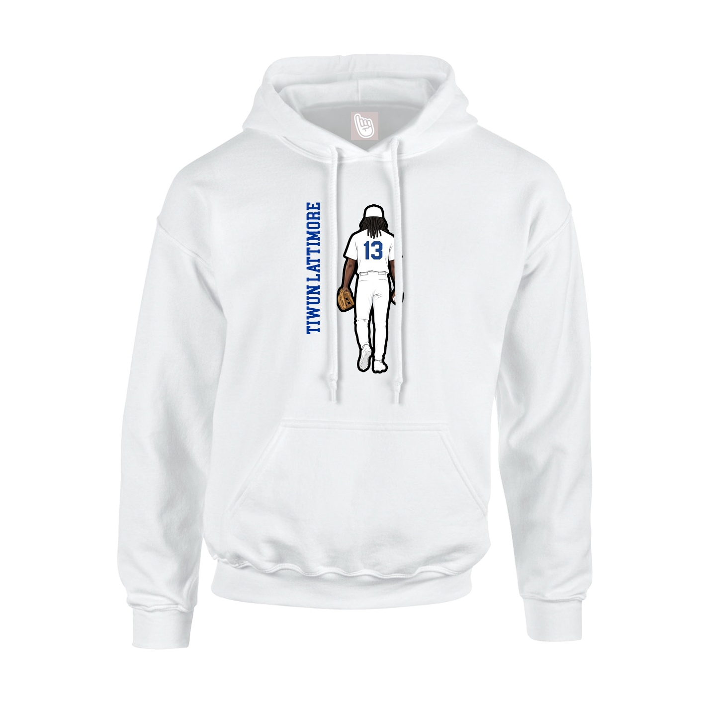 Youth Hoodie — Name Vertical in White