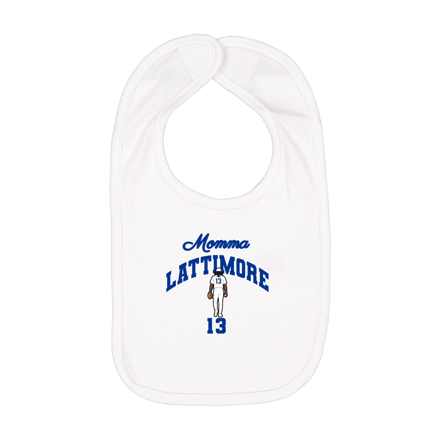 Infant Bib — Mothers Day Arch in White