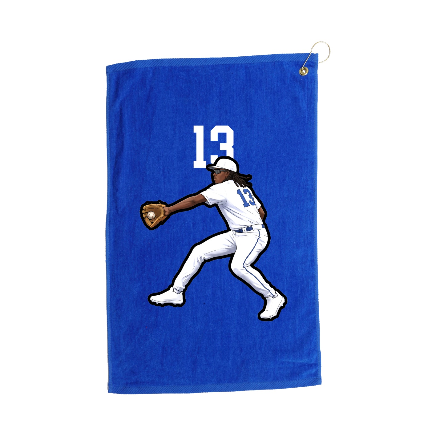 Golf Towel — Number Top in Royal