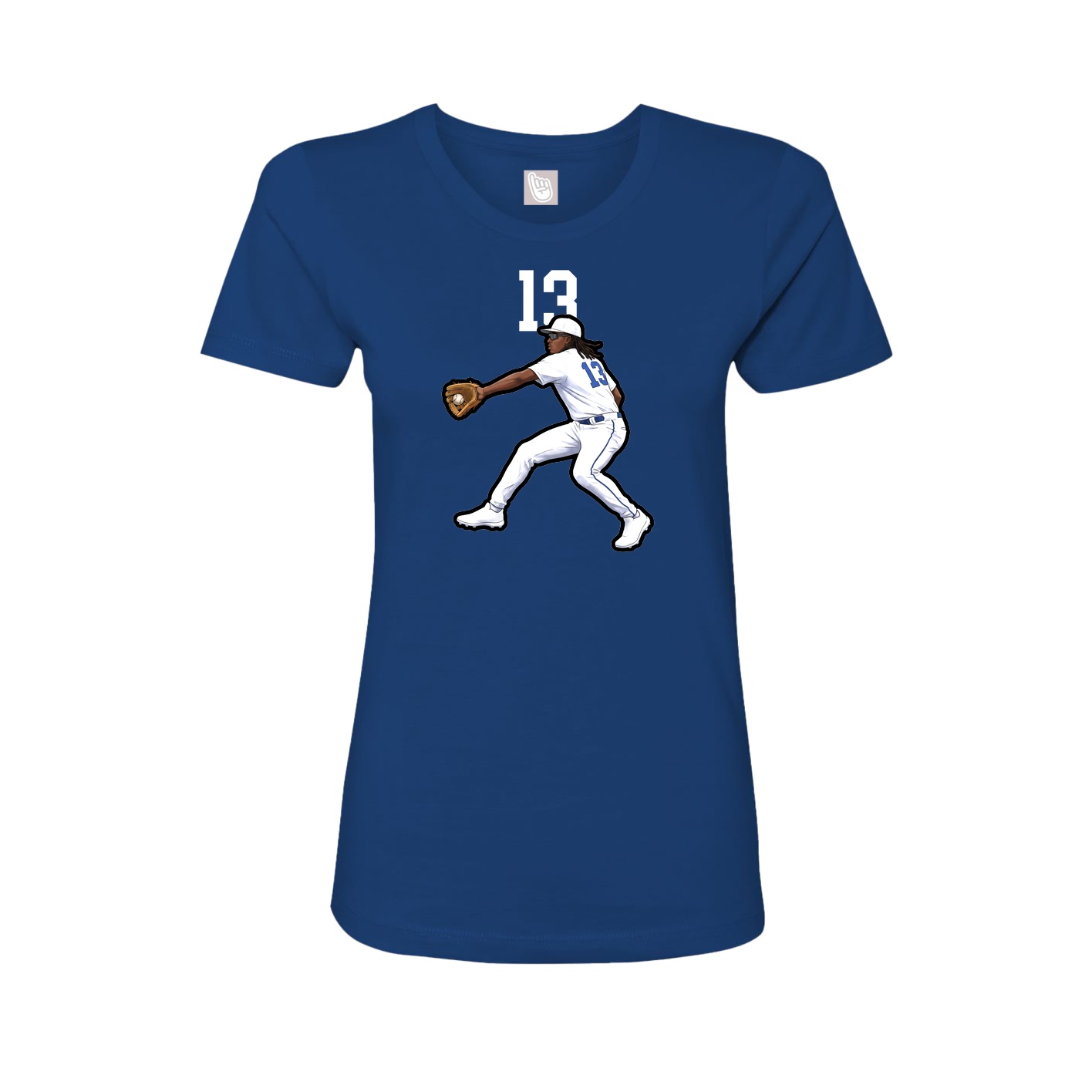 Womens Tee — Number Top in Royal