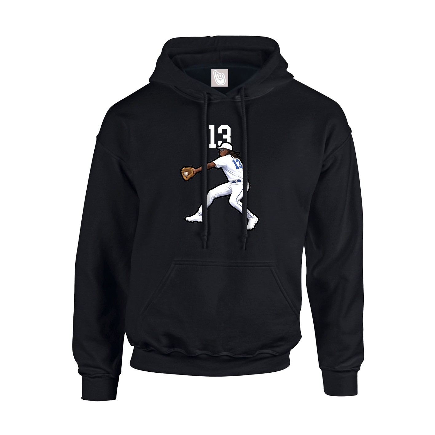Hoodie — Number Top in Black