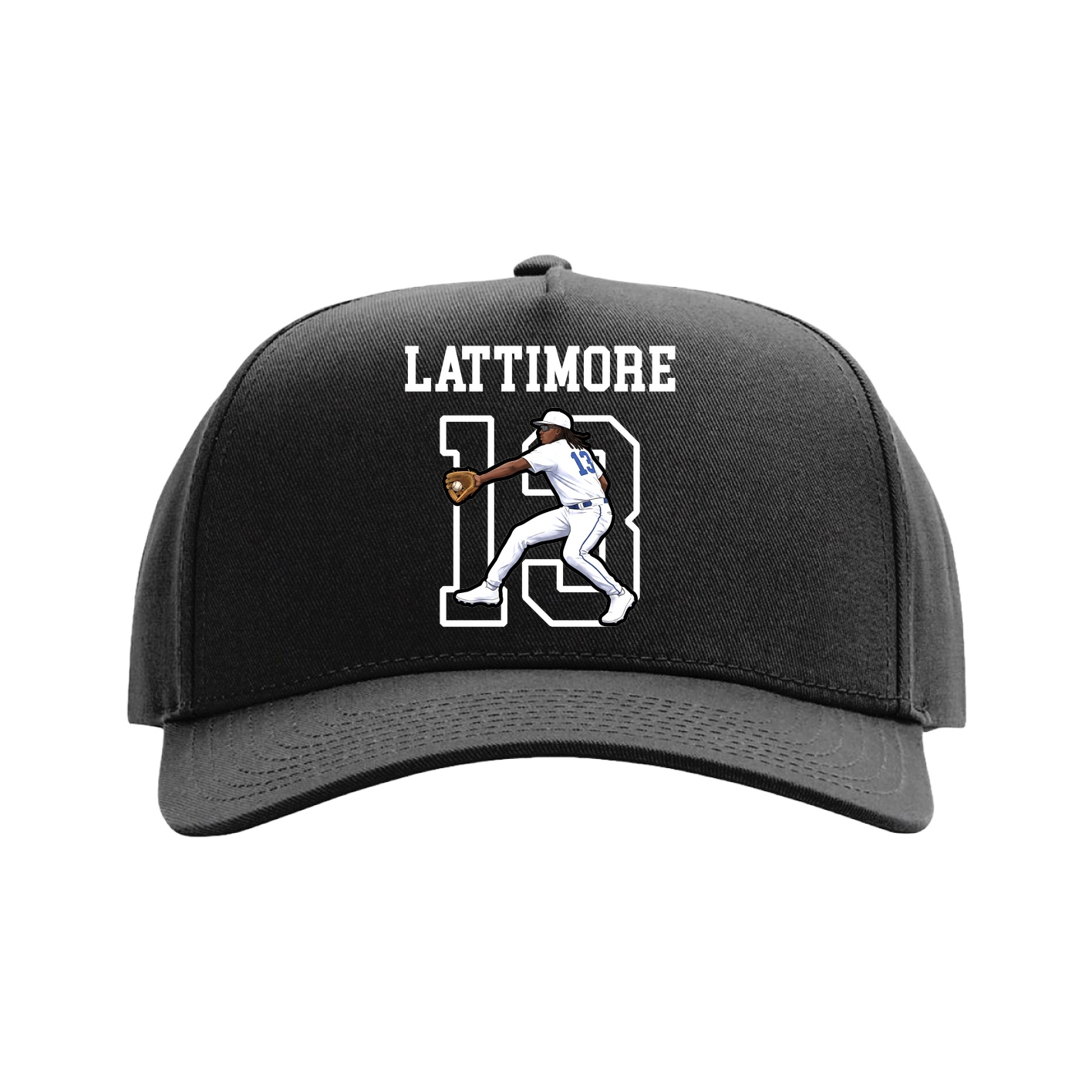 Full Fabric Five-Panel Champ Cap — Shirsey in Black
