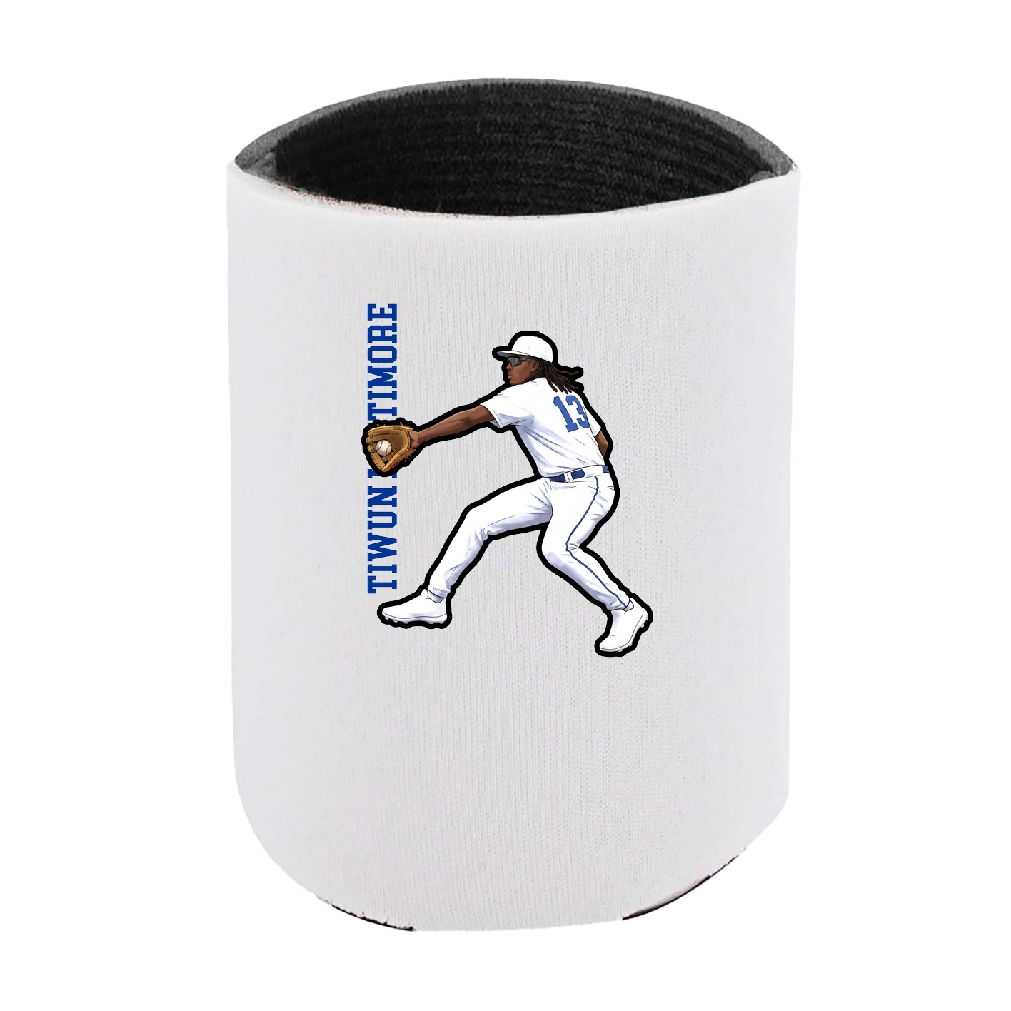 Can Holder — Name Vertical in White